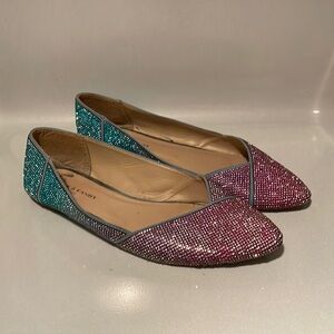 Rock & Candy Purple Blue Glitter Flats